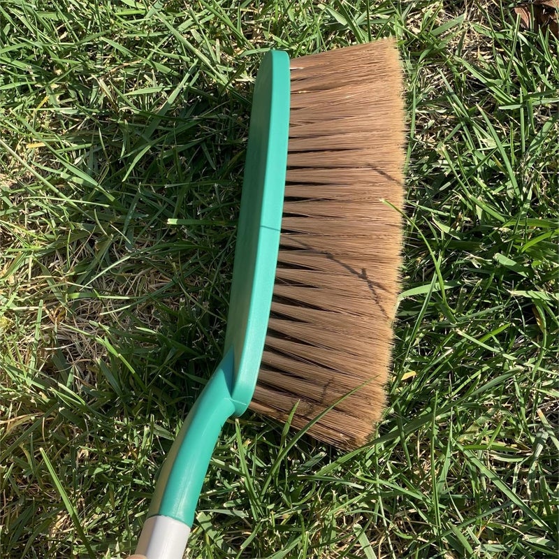 kagyuan 1 Pack 15" Hand Broom Brush,Soft Bristle Cleaning Brush,Crumb Debris Sweeping Brush,Dusting Brush,Comfort for Bed Car Couch Desk Sofa Furniture Clothes,Small Particles Hair Remover(Green) - Image 2